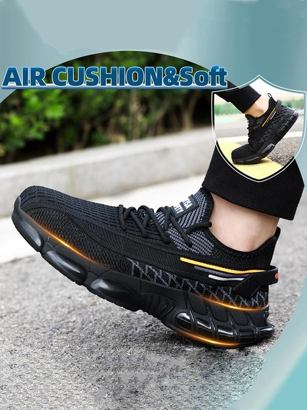Men's Anti-smash and Anti-puncture Lightweight Work Shoes, Casual Comfortable Breathable Sports Running Shoes, Fashionable Sneakers for Daily Wear 4