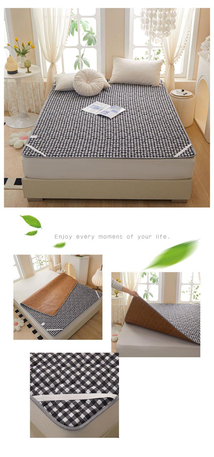 Product Introduction of [30 Days Hot Sale 1407 Pieces] Summer Mat Mattress Winter and Summer Dual-Use Student Dormitory Cushion Folding Lunch Hosting Class Mattress Summer Mat Double-Sided Mat 18