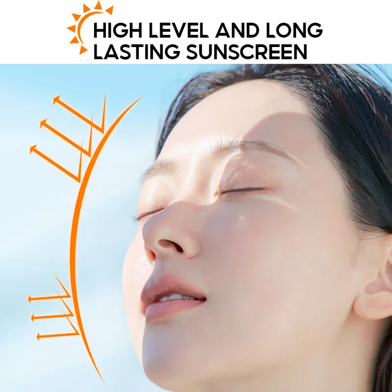 VIBRANT GLAMOUR Pemutih tabir surya SPF 50PA++ 50g, pria dan wanita wajah dan tubuh UVA/UVB perlindungan kulit tabir surya, mencerahkan bintik-bintik gelap memperbaiki .pelembab perawatan kulit Berminyak Kering 1