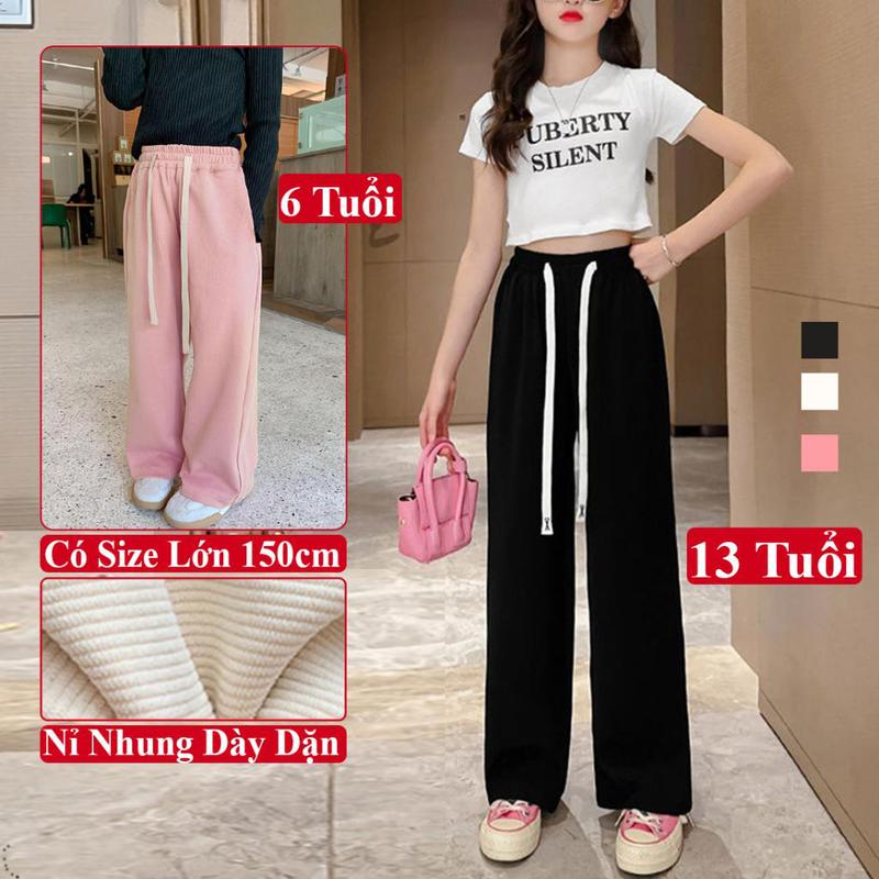  Quần Nỉ Nhung Ống Rộng Cho Bé Gái KooKoo Quần Suông Nỉ Nhung Thu Đông Ống Rộng Cho Bé Gái Quần Thu Đông Bé Gái Quần Dài Bé Gái Mặc Nhà Mùa Đông Quần Áo Nỉ Nhung Bé Gái Mùa Đông Đồ Thu Đông Bé Gái Áo Quần Thu Đông Bé Gái 