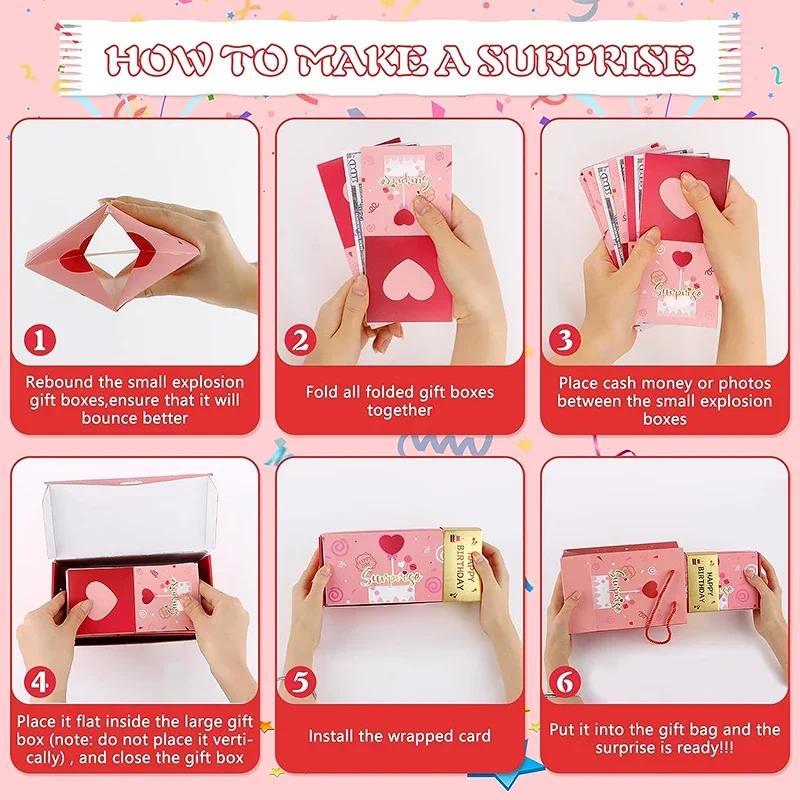 Product Introduction of Christmas Surprise Box Explosion Gift Creating The Most Interactive Envelope Bounce Creative Diy Folding Paper Money Box for Kid 13