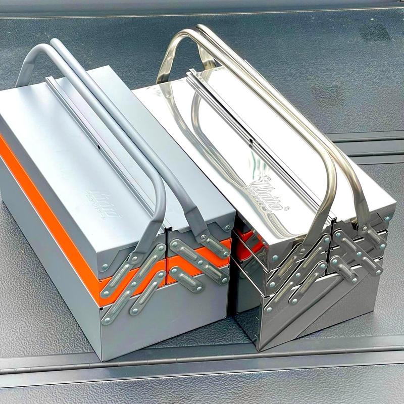 [TẶNG THƯỚC] Thùng đồ nghề KIRITO - thùng đựng dụng cụ sửa chữa 3 tầng 5 ngăn chất liệu thép sơn tĩnh điện và inox đủ kích thước