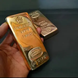 Miniatur Emas Batangan Kuningan Emas Batangan 1 kg Logam Mulia