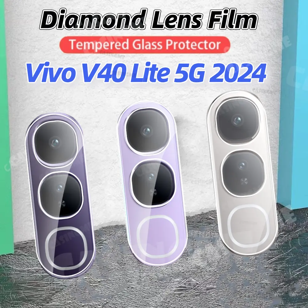 Vivo V40 Lite 5G 2024 3D Camera Lens Protector For Vivo V40 Lite V40E V40Lite LiteV40 VivoV40Lite Pro 4G 5G 2024 Clear Transparent Tempered Glass Back Camera Protective
