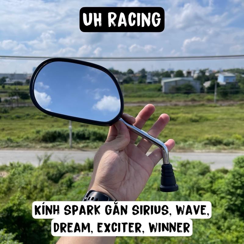  Kính Spark hàng loại 1 gắn Sirius Exciter Winner Sonic Raider Satria Wave Dream...Chân Inox 10 li siêu bền chống rỉ sét gương đủ tiêu chuẩn cho xe Phụ Kiện đồ chơi xe máy 