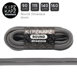 KIPZKAPZ  RS28 GREY 4MM TALI SEPATU BULAT ROUND SHOELACE 90CM 115CM 140CM 160CM