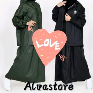 Jas hujan setelan rok by masela anti rembes bahan lentur