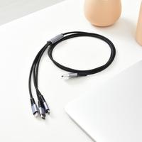 Gambar ATARU KABEL CHARGER USB 3IN1 - ABU-ABU dari AZKO ID Kota Serang 2 Tokopedia