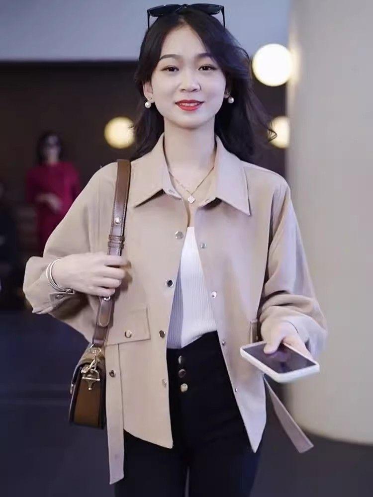 Product Introduction of Áo Sơ Mi, Áo Khoác Ngắn Nữ, Tay Cánh Dơi, Cao Cấp, Thiết Kế Độc Đáo Phổ Biến Hàng Đầu, Tuyệt Vời Cho Mùa Xuân Và Mùa Thu, Hàng Mới Về, 2024 21