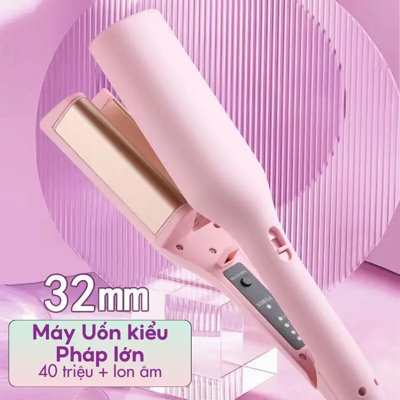 ￼Máy Uốn Tóc Xoăn Hippie 32mm Chất liệu gốm sứ cramic 1