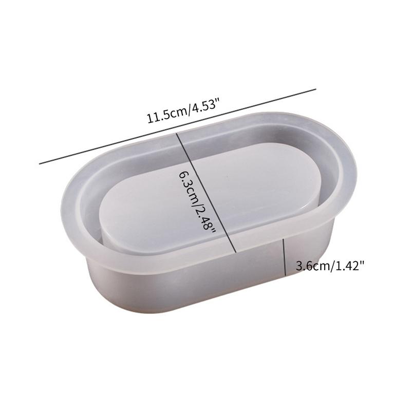 Khuôn silicon, HENGy, cho chậu hoa và chậu trồng cây hình bầu dục, khuôn đúc, giá lưu trữ 4