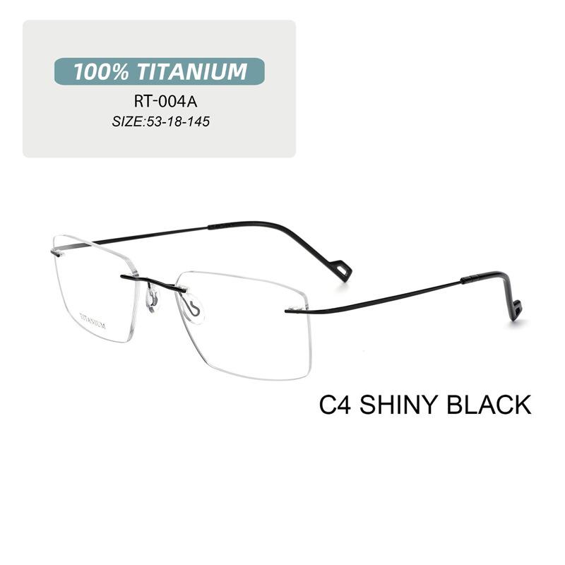 Product Introduction of Shile Replica RT-004-A Business Rimless Pure Titanium Optical Glasses Frame No Hinge Super Elastic Made in Shenzhen 10