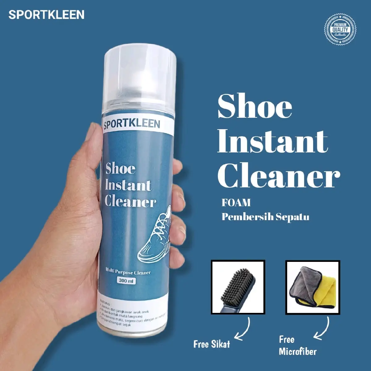 shoes instant cleaner, foam pembersih sepatu 300ml.