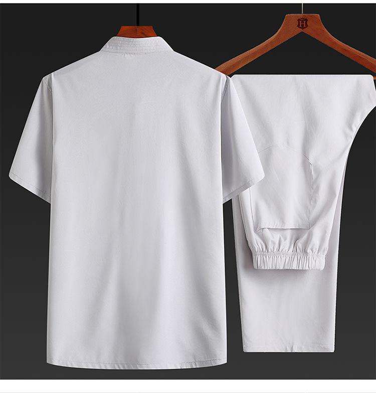 Product Introduction of Bộ Đồ Hai Mảnh Cho Bố Nam, Phong Cách Tang, Trung Người Già Và Cao Tuổi, Phong Cách Trung Quốc, Thích Hợp Cho Các Hoạt Động Vào Buổi Sáng Và Mùa Hè Của Ông Già, Áo Sơ Mi ngắn Tay, Phong Cách Hanfu 6