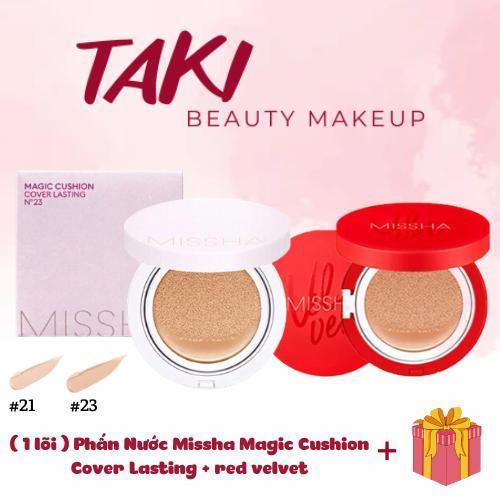 Phấn Nước Missha Hồng - Đỏ Magic Velvet Cushion Spf50+ Pa+++ (1 lõi)
