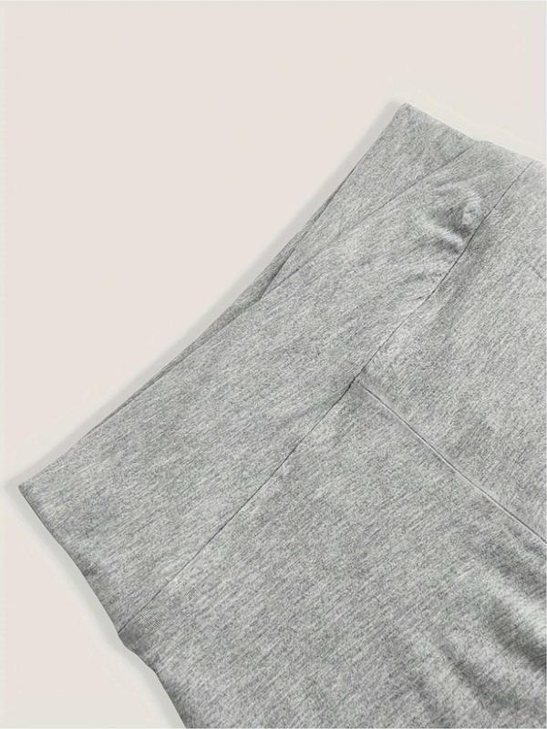 Women's Solid Short Sleeve Tee & Skinny Shorts Set, Casual Round Neck T-shirt & Shorts, Ladies Summer Clothes, Womenswear 5