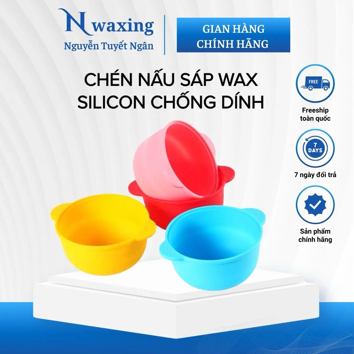 Chén Silicon Nấu Sáp Chống Dính Chịu Nhiệt