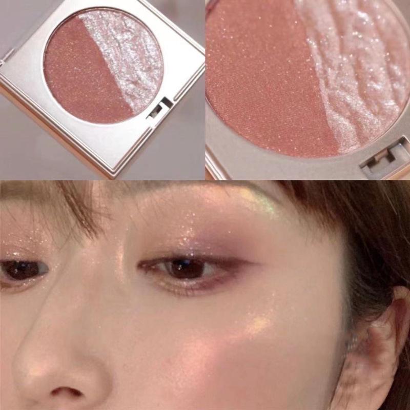 Bút Bắt Sáng, Kiểu Khoai Tây Nghiền, Bảng Màu ánh Hai Màu Kim Cương, Màu Hồng Và Vàng, Lấp Lánh, Lung Linh Làm Sáng, Phấn Đánh Tạo Đường Viền Tự Nhiên, Trang Điểm 2