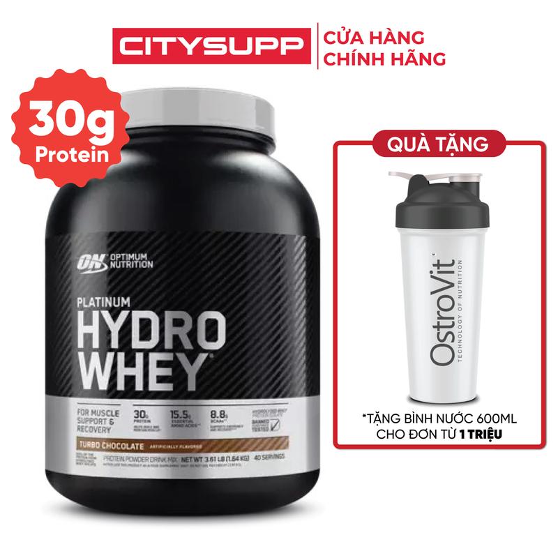 Bột Optimum Nutrition Platinum Hydrowhey 3.5Lbs 40 Lần Dùng 100% Hydrolyzed Whey Protein | Nhập Khẩu Mỹ | CitySupp