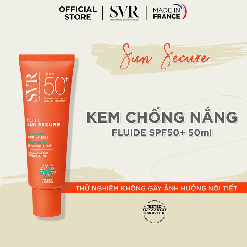 Kem chống nắng trong suốt, không nhờn rít SVR SUN SECURE Fluide SPF50+ 50ml