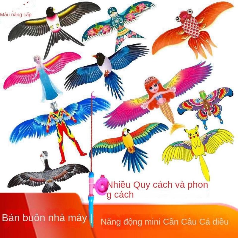 Diều cần câu 50cm cho bé kèm cần câu, diều , dây diều . Các nhân vật hoạt hình Bộ quà tặng Giáo dục Bé trai Bé gái Nhiều màu Đồ Chơi