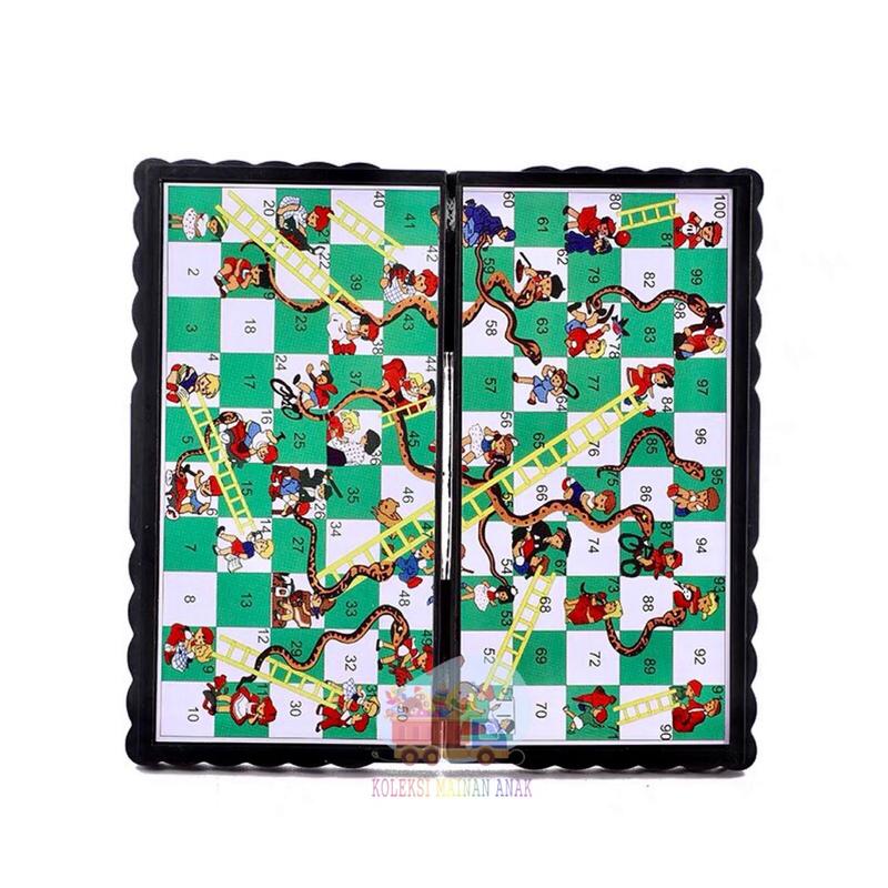 RM STORE mainan ular tangga magnet edukasi anak board game set magnetic snake and ladder 3