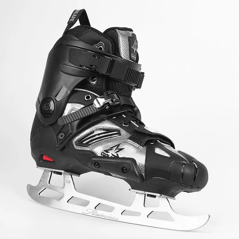 Ice Skates Shoes Roller Skates Adult College Students Men And Women Figure Skates Ice Hockey Shoes Ice Skates With Real Ice Blades Dual-Use