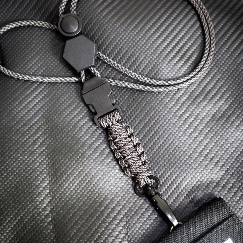 Lanyard ID Card Kanvas Tactical Militer Polri Tali Paracord Premium 3