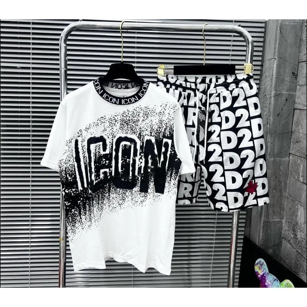 Bộ quần áo thể thao nam in chữ ICON chất liệu thun lạnh co giãn 4 chiều Sport menswear