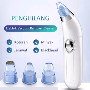 Pembersih komedo Wajah Elektrik, alat facial Blackhead Remover Vacuum Suction Facial Cleaner Listrik Jerawat dengan 3 Kepala Hisap
