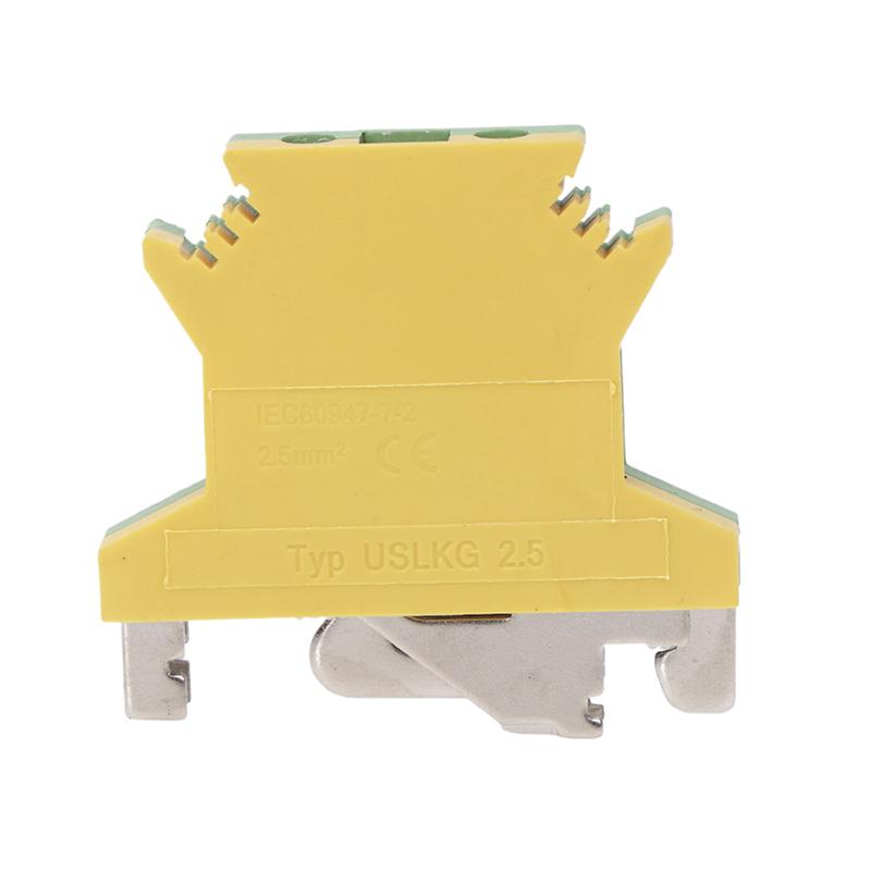 Product Introduction of USLKG2.5 Screw Ground DIN Rail Terminal Block Earth Connector Protective Modular UK 2.5mm Wire Electrical Connector USLKG-2.5N 30