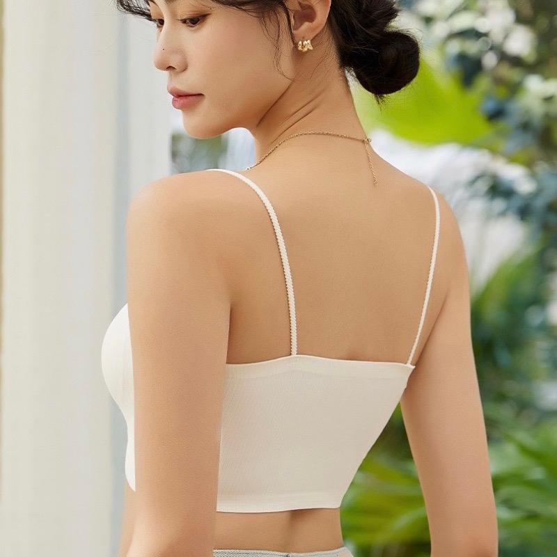 Combo 2 (hoặc1) Áo Bra Cotton Gân Tăm Mềm Mịn, Đệm Mỏng, Freesize, in chữ Forever Love 7