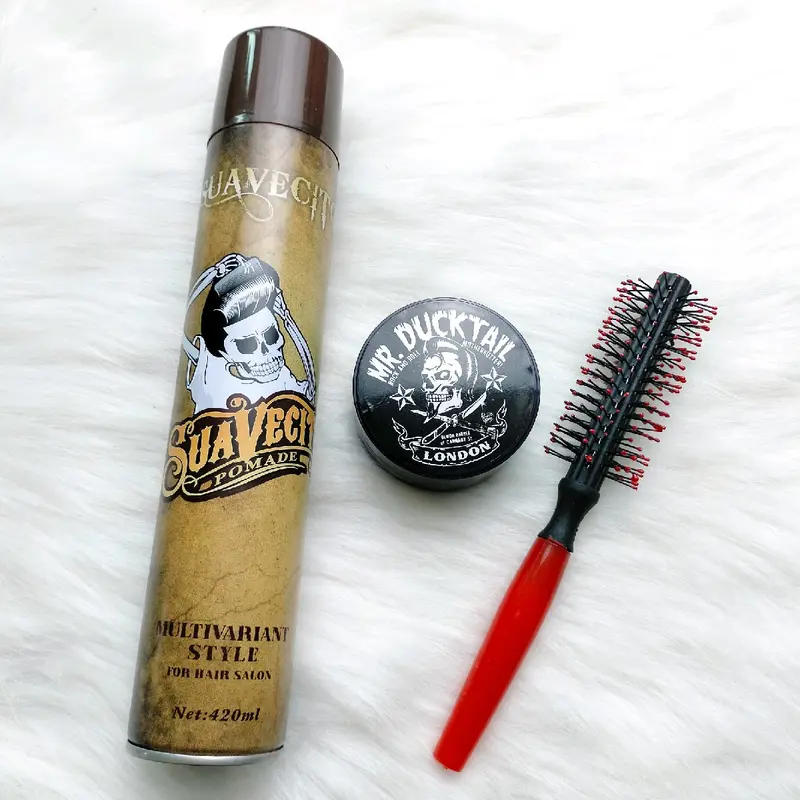 Combo gôm xịt và sáp vuốt tóc  mrduck hương thơm giữ nếp tốt Pomade 5