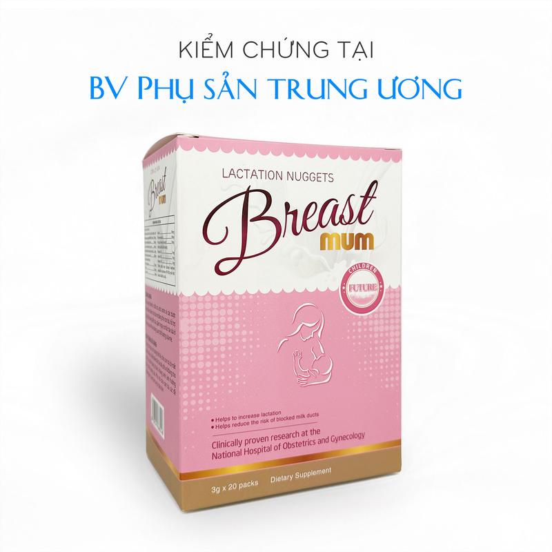  Cốm lợi sữa Breast mum - Tăng chất lượng và số lượng sữa mẹ cho mẹ ít sữa sữa loãng mất sữa sau khi sinh và đang cho con bú 