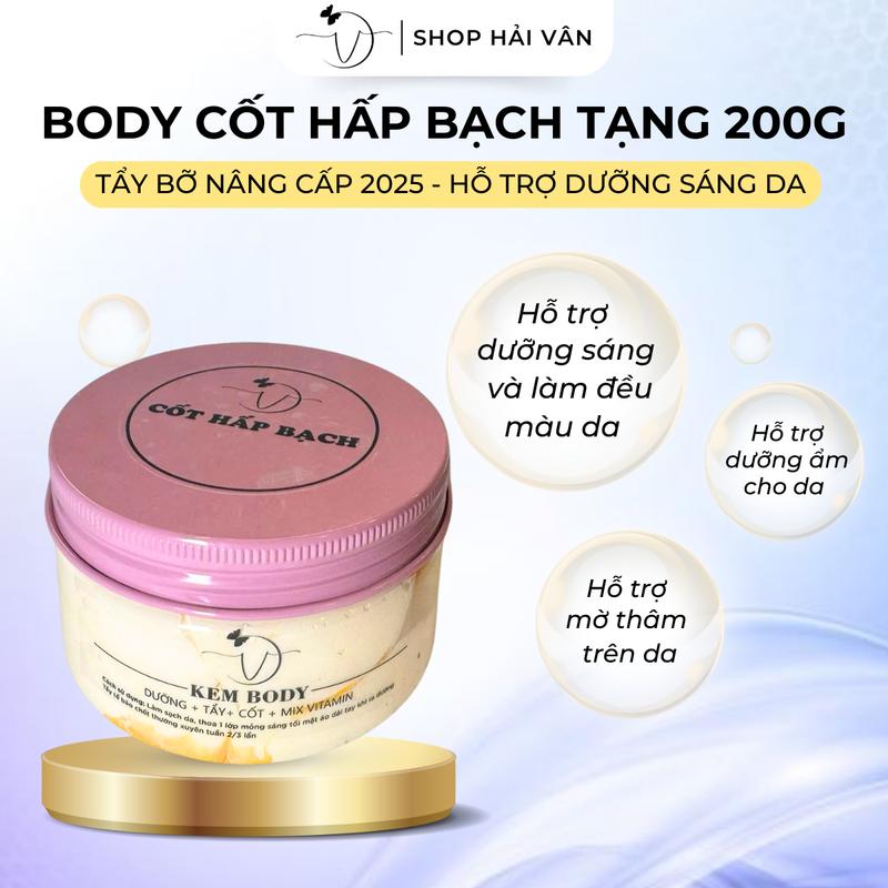 Kem Body Cốt Hấp Bạch Tạng 200gam Hỗ Trợ Dưỡng Trắng Da Hải Vân Shop Skincare Chăm Sóc Da Body