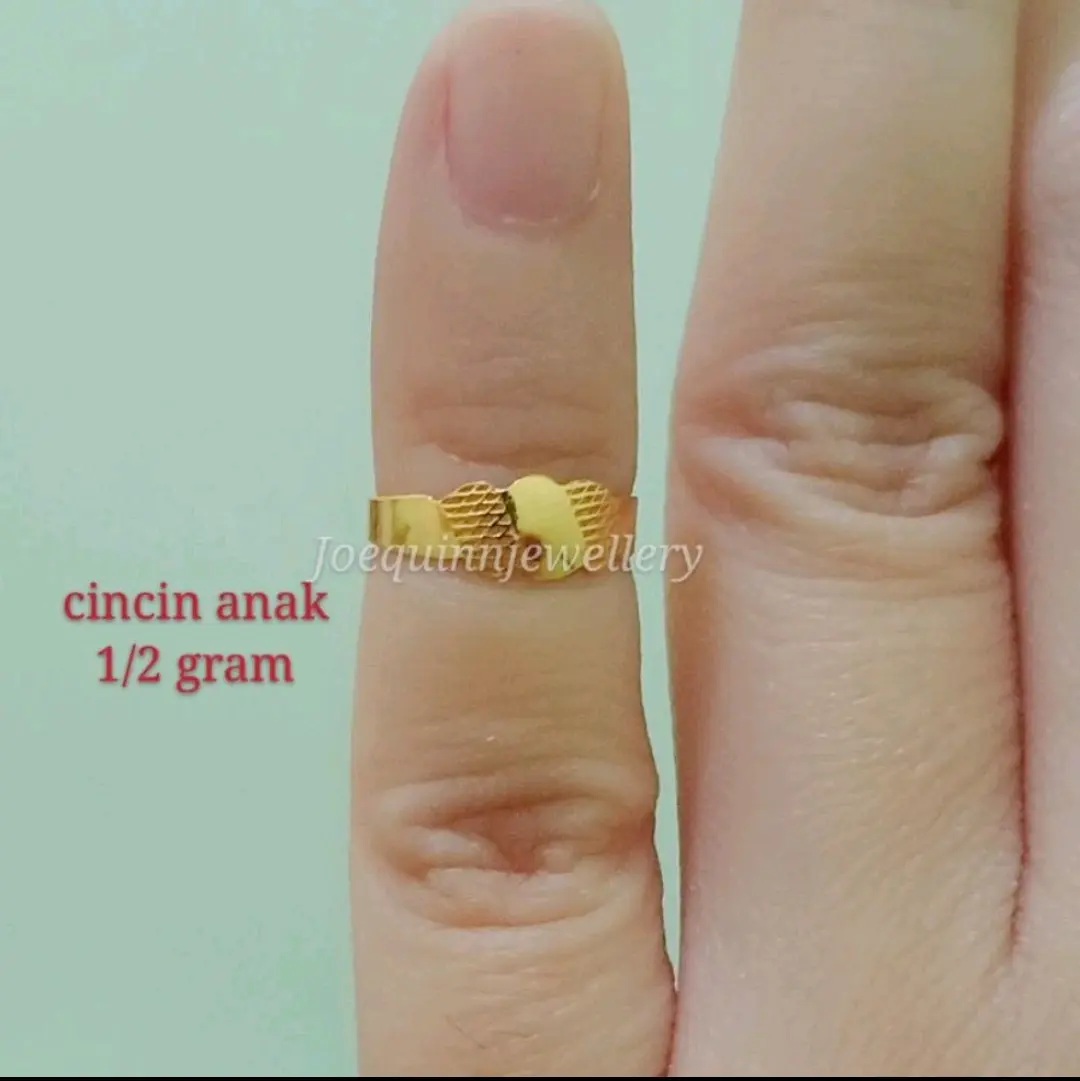 cincin anak setengah gr kadar rendah