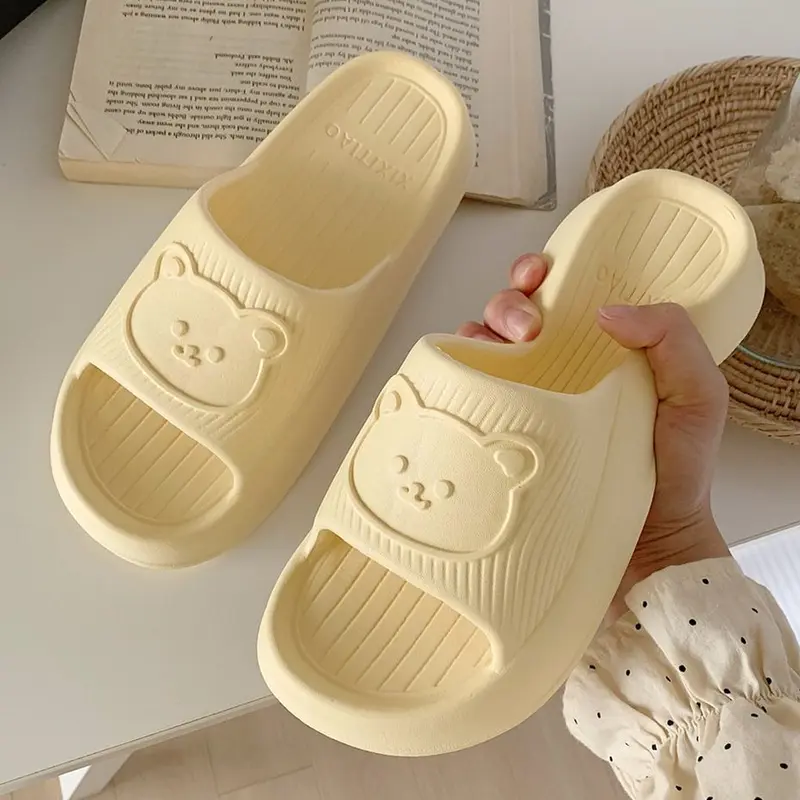 Dép Khử Mùi Phòng Tắm Hình Gấu Dễ Thương, Dành Cho Nam Và Nữ, Dép Thời Trang Mùa Hè Đi Trong Nhà, oeggeo Giày 1