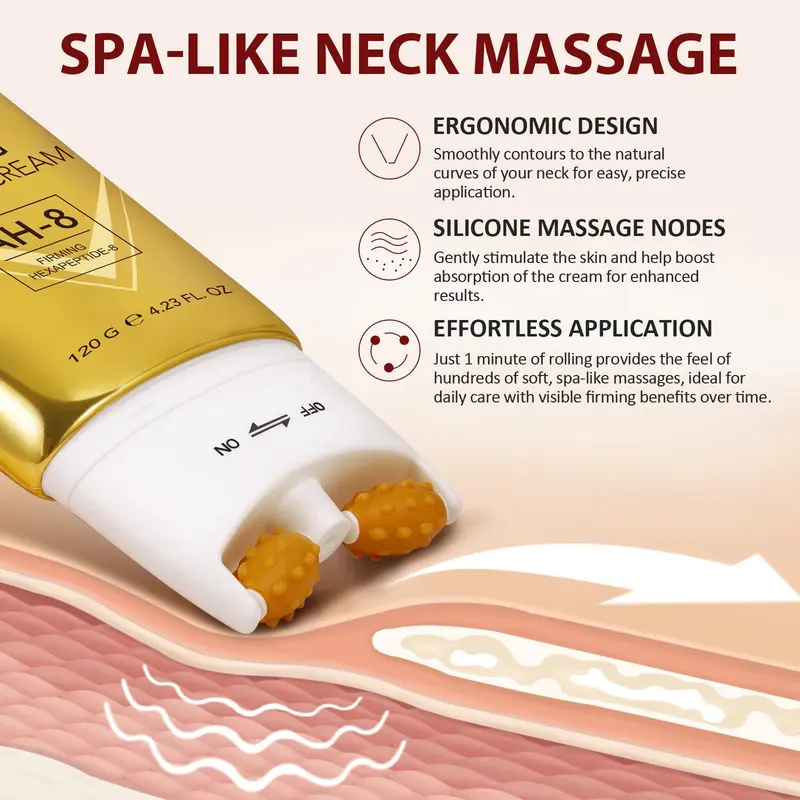 Firming Neck Cream, Neck Lifting Moisturizer, Deep Moisturizing Neck Firming Stick, Neck Care Product for Women & Men, Skincare 5