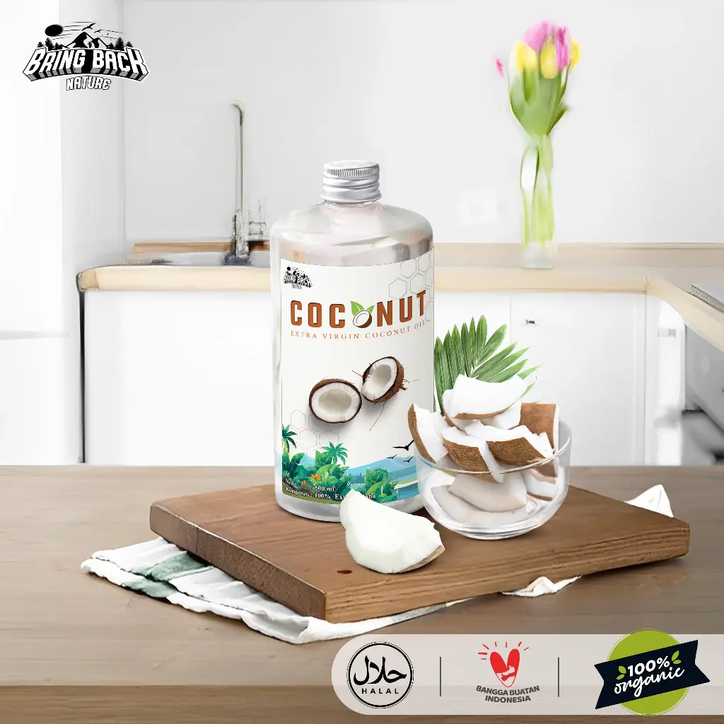 EXTRA VIRGIN COCONUT OIL 100% 500ML ASLI MURNI ORGANIK PREMIUM QUALITY / MINYAK KELAPA MURNI VCO BB BOOSTER MPASI / PURE ORGANIC EVCO IMUN TUBUH ANTI INFLAMASI