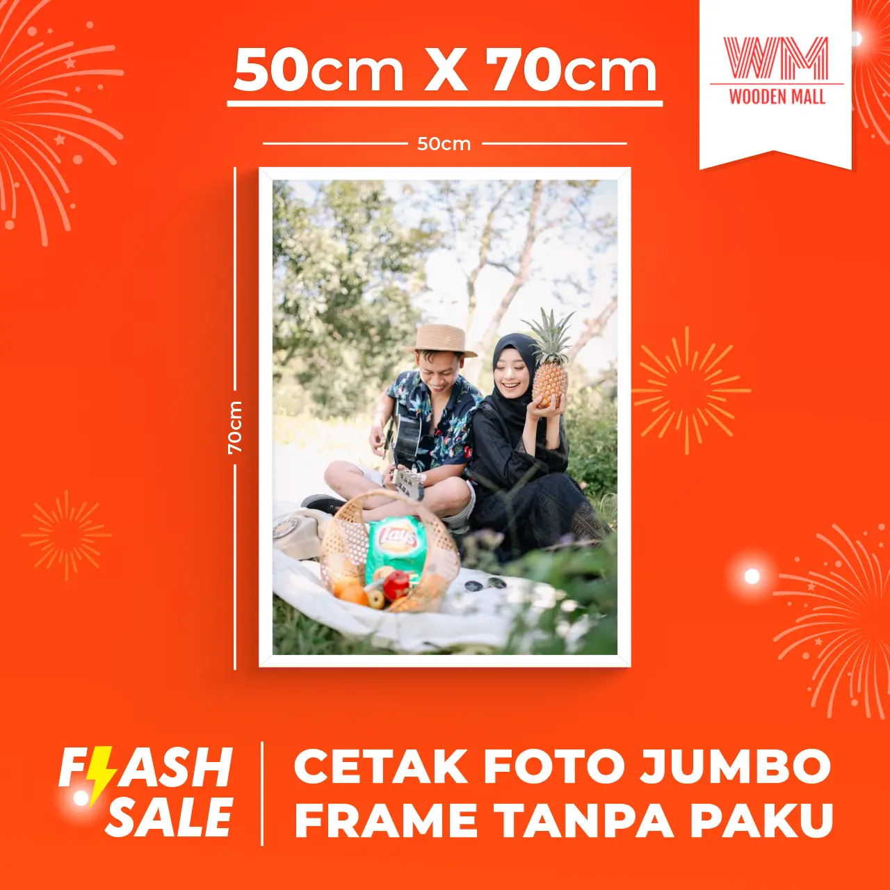 [COD] CETAK FOTO 20R + BINGKAI JUMBO 50X70CM FRAME EXCLUSIVE DEKORASI WEDDING SIGN / PREWED / PREWEDDING / AESTHETIC