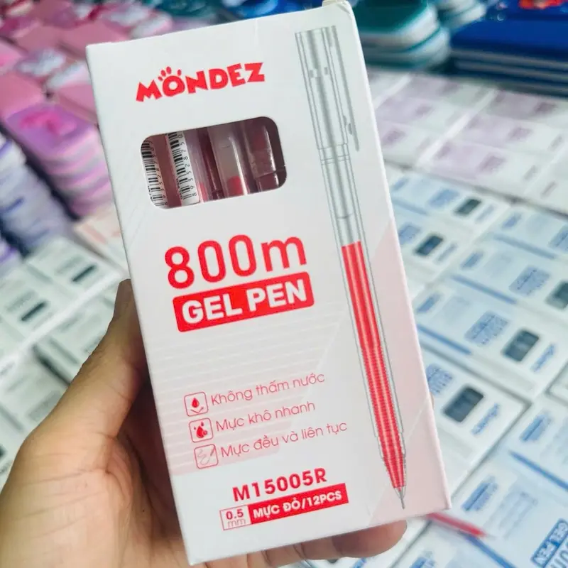 Bút kim không xoá Mondez viết là mê, đủ 4 màu: xanh, đen, tím, đỏ 8