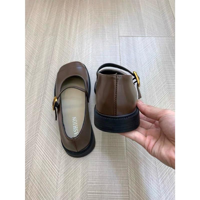 Giày Nữ Búp Bê Đế Bệt 3 Màu Thời Trang Cao Cấp Mũi Vuông Khóa Cài BETKHOACAI0 Shoes 3