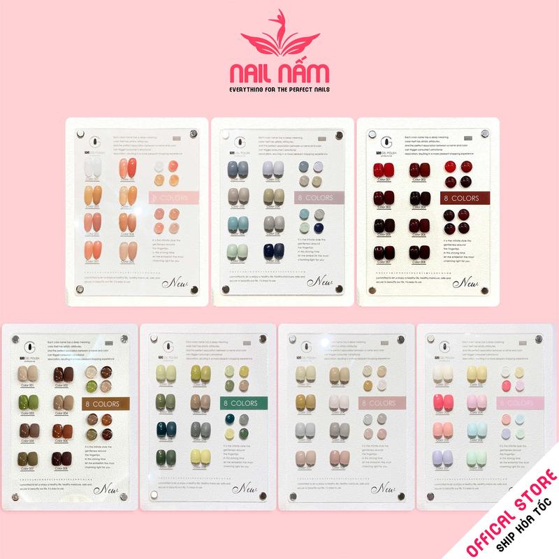 Set sơn gel 8 màu TG cao cấp made in Việt Nam tặng kèm bảng màu