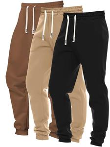 Men's Solid Color Drawstring Waist Sweatpants, Casual Comfy Breathable Elastic Waist Trousers for Daily Wear, Men's Bottoms for Fall