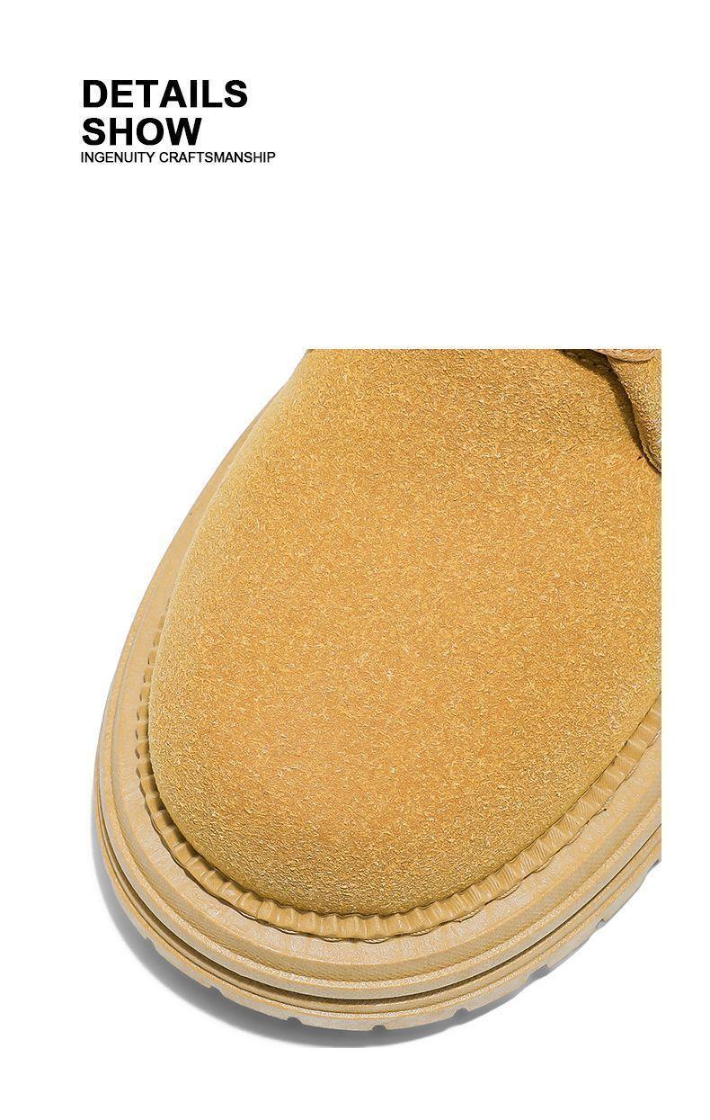 Product Introduction of Men's Shoes 2025 New Spring British Style Retro Low-top Work Boots Yellow Boots Men's Outdoor Sports Martin Boots Slipper 23