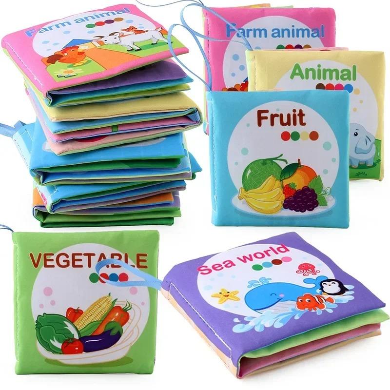 Newborn Baby Cloth Books Learning Educational Toys Baby Soft Cloth Book Clothing Book Touch Ringing Cognition Toy 1