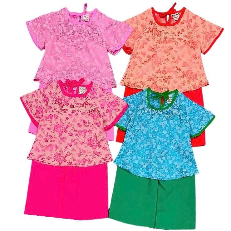 Combo 2 bộ đồ gấm bé gái siêu xinh, thích hợp mặc đi chơi, ngày lễ , ngày hội