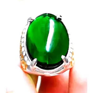 Batu Cincin Pria Jamrud Biron Super Jumbo Super mewah Crystal HQ TERMURAH