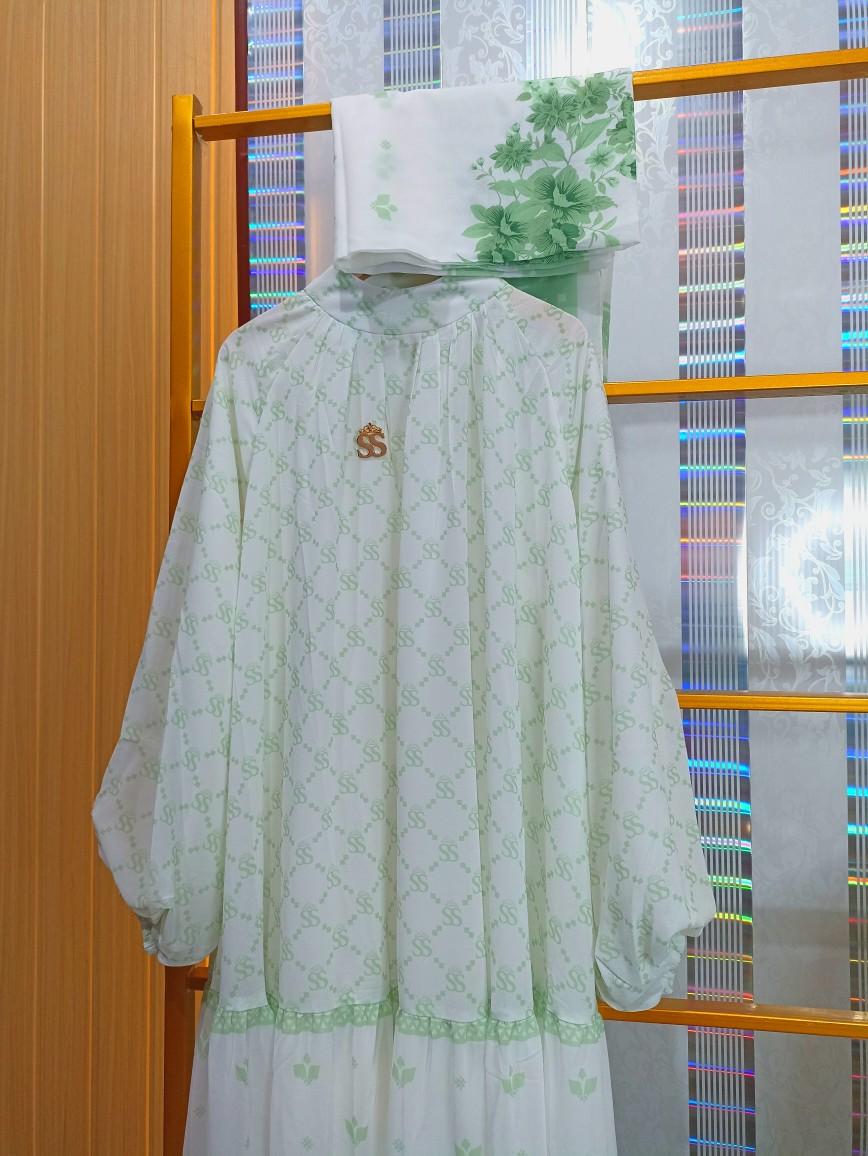 gamis ss + hijab brand original shella saukia ZF 152