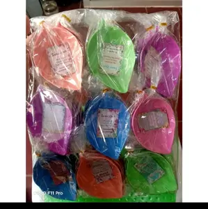 50pcs MANGKOK DAUN LOKAL KEMAS PLASTIK Souvenir Pernikahan Ulang tahun murah unik lucu sovenir Emas Emas